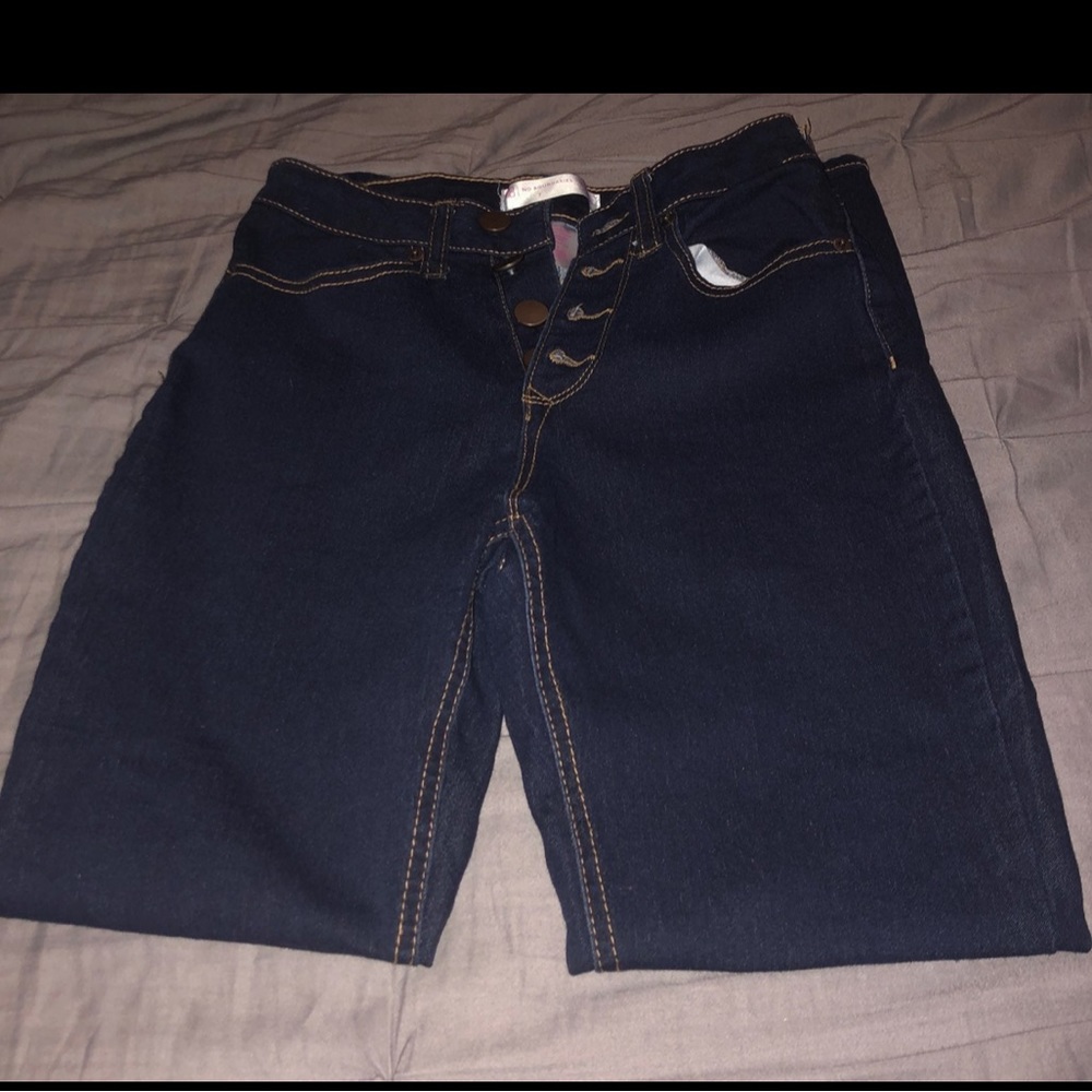 High waisted skinny jeans